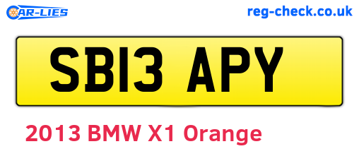 SB13APY are the vehicle registration plates.