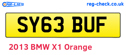 SY63BUF are the vehicle registration plates.