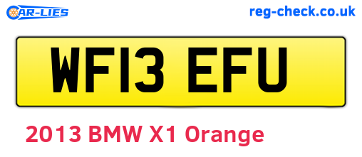 WF13EFU are the vehicle registration plates.