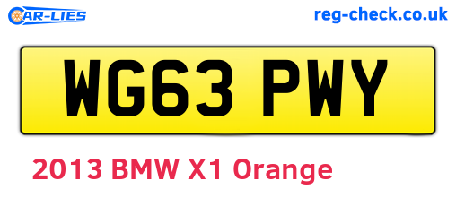 WG63PWY are the vehicle registration plates.