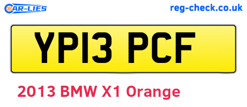 YP13PCF are the vehicle registration plates.