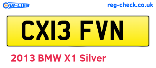 CX13FVN are the vehicle registration plates.