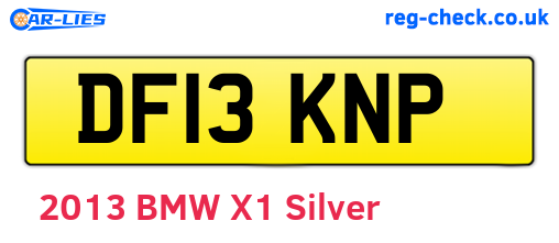 DF13KNP are the vehicle registration plates.