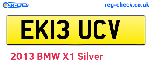 EK13UCV are the vehicle registration plates.