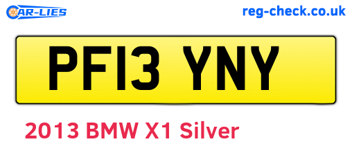 PF13YNY are the vehicle registration plates.