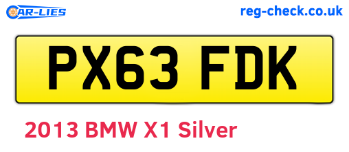 PX63FDK are the vehicle registration plates.