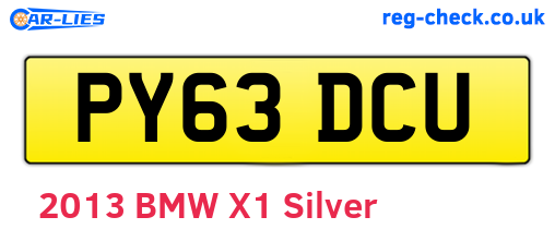 PY63DCU are the vehicle registration plates.