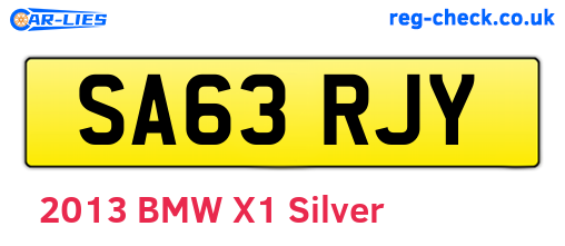 SA63RJY are the vehicle registration plates.