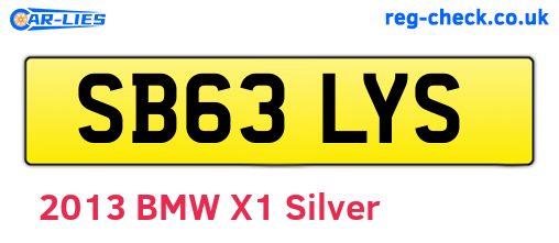 SB63LYS are the vehicle registration plates.