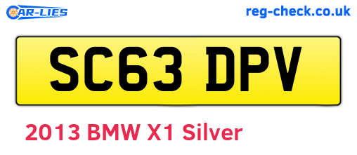 SC63DPV are the vehicle registration plates.
