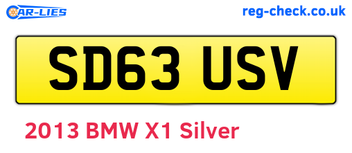 SD63USV are the vehicle registration plates.