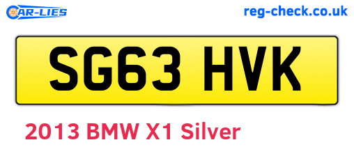 SG63HVK are the vehicle registration plates.