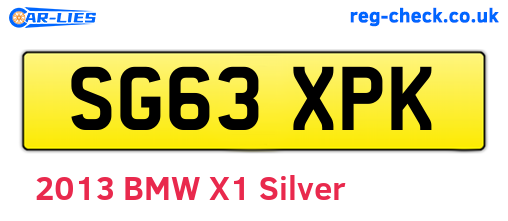 SG63XPK are the vehicle registration plates.