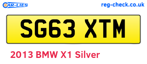 SG63XTM are the vehicle registration plates.