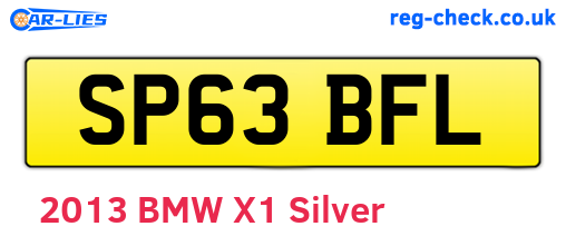SP63BFL are the vehicle registration plates.
