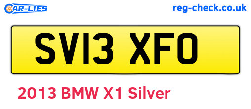 SV13XFO are the vehicle registration plates.