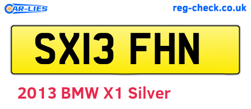 SX13FHN are the vehicle registration plates.