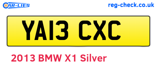 YA13CXC are the vehicle registration plates.
