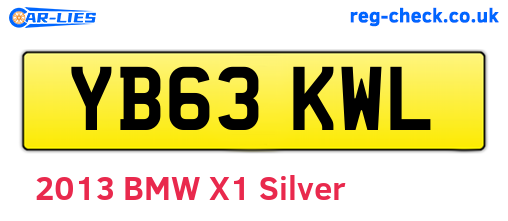 YB63KWL are the vehicle registration plates.