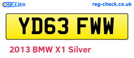 YD63FWW are the vehicle registration plates.