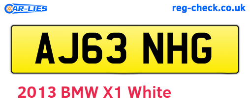 AJ63NHG are the vehicle registration plates.