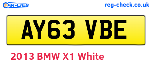 AY63VBE are the vehicle registration plates.