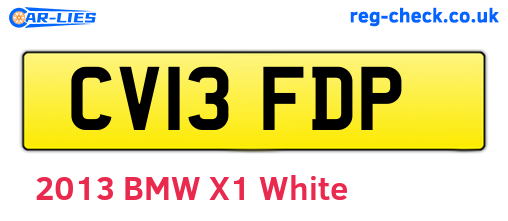 CV13FDP are the vehicle registration plates.