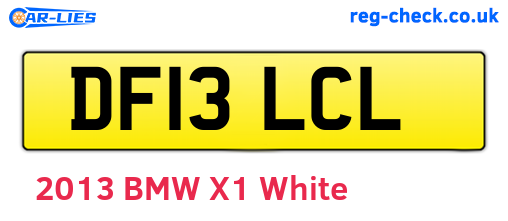 DF13LCL are the vehicle registration plates.