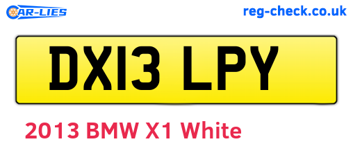 DX13LPY are the vehicle registration plates.