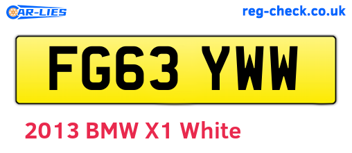 FG63YWW are the vehicle registration plates.