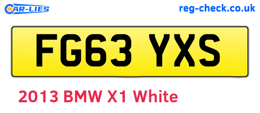 FG63YXS are the vehicle registration plates.