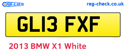 GL13FXF are the vehicle registration plates.