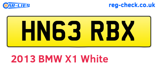HN63RBX are the vehicle registration plates.