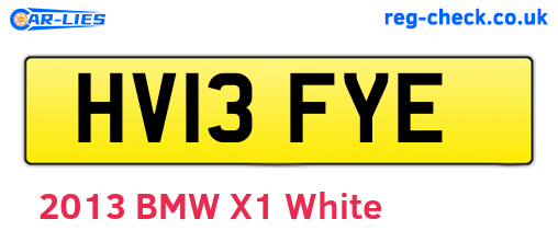 HV13FYE are the vehicle registration plates.