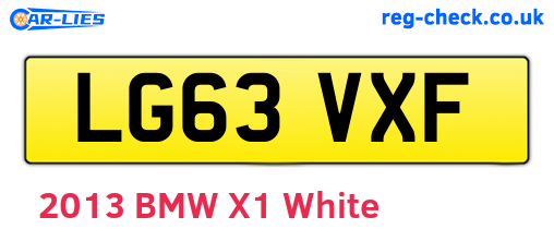 LG63VXF are the vehicle registration plates.