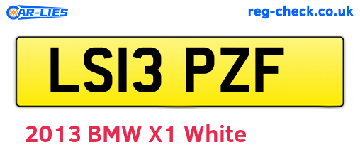 LS13PZF are the vehicle registration plates.