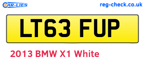 LT63FUP are the vehicle registration plates.