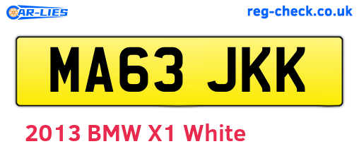 MA63JKK are the vehicle registration plates.