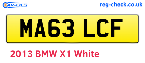 MA63LCF are the vehicle registration plates.