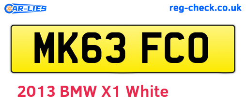 MK63FCO are the vehicle registration plates.