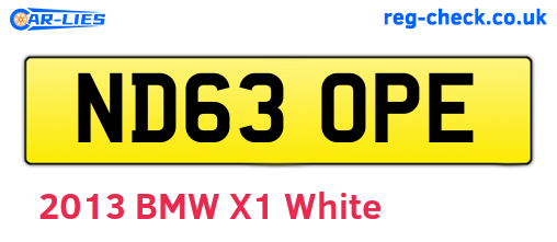 ND63OPE are the vehicle registration plates.