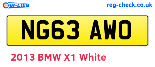 NG63AWO are the vehicle registration plates.