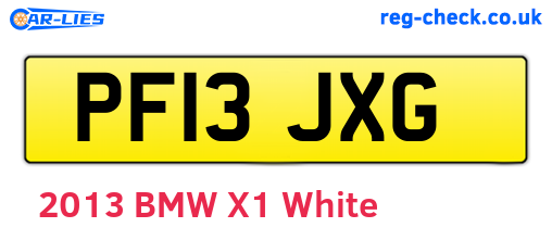 PF13JXG are the vehicle registration plates.