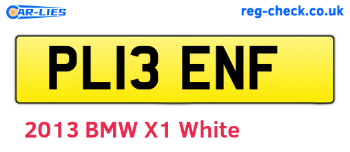 PL13ENF are the vehicle registration plates.