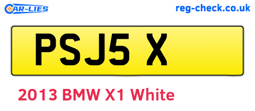 PSJ5X are the vehicle registration plates.