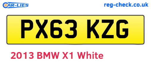 PX63KZG are the vehicle registration plates.