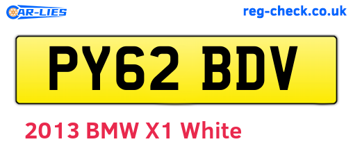 PY62BDV are the vehicle registration plates.