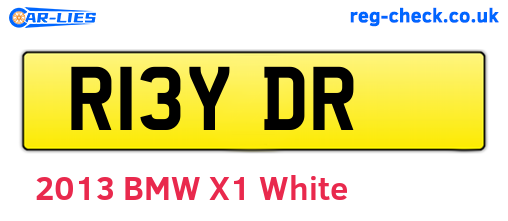 R13YDR are the vehicle registration plates.