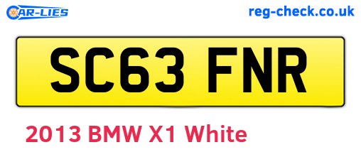 SC63FNR are the vehicle registration plates.