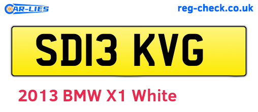 SD13KVG are the vehicle registration plates.